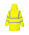 Parka 7 en 1 transpirable y de alta visibilidad color amarillo flúor