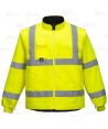 Parka 7 en 1 transpirable y de alta visibilidad color amarillo flúor