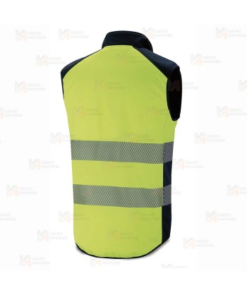 Chaleco Alta Visibilidad SoftShell triple lámina y bandas reflectantes segmentadas
