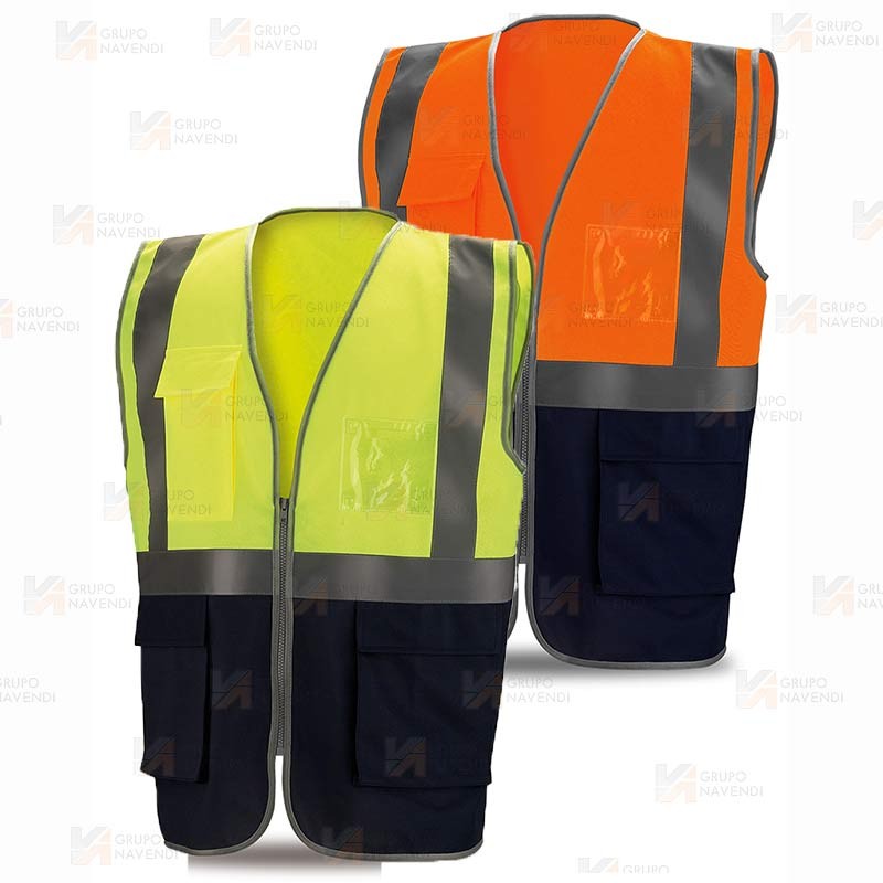 Chaleco Alta Visibilidad transpirable con bolsillo