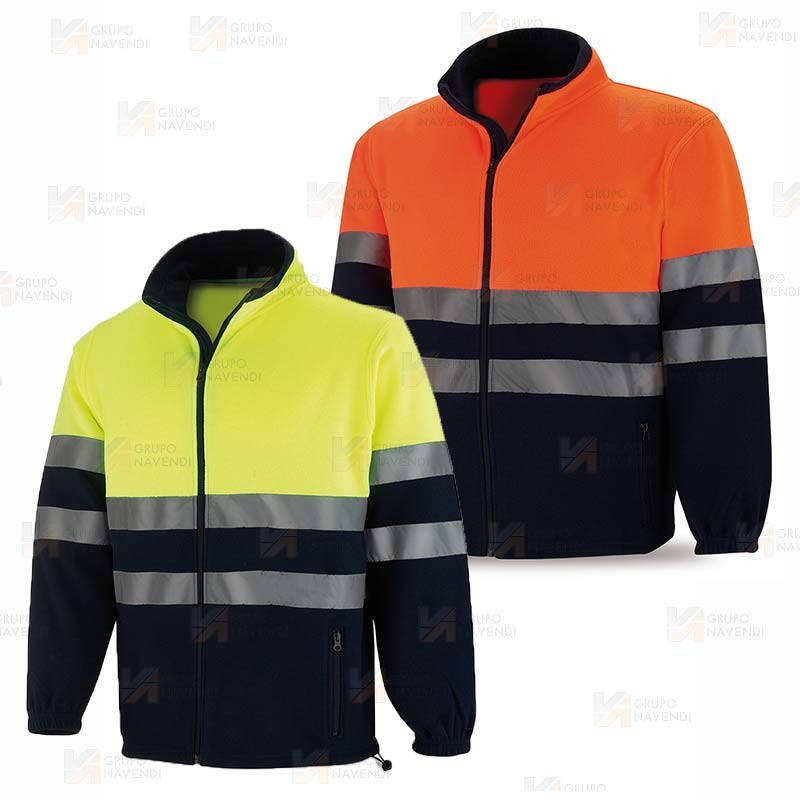 Chaqueta polar bicolor de alta visibilidad