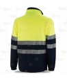 Chaqueta polar bicolor de alta visibilidad color marino y amarillo flúor