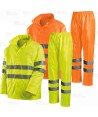 Traje de agua Alta Visibilidad con recubrimiento de poliuretano amarillo flúor