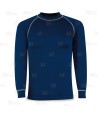 Camiseta térmica de manga larga con tejido técnico transpirable color azul marino y gris oscuro
