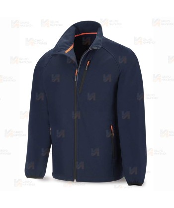 Cazadora Softshell de triple capa color marino