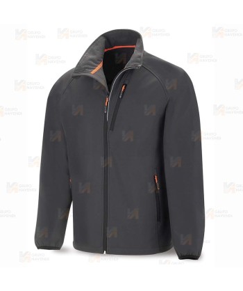 Cazadora Softshell de triple capa color gris oscuro