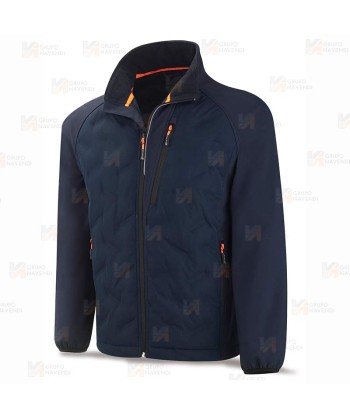 Cazadora Softshell acolchada de triple capa color marino