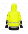 Parka acolchada de alta visibilidad con membrana impermeable