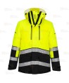 Parka acolchada de alta visibilidad con membrana impermeable