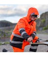Parka acolchada de alta visibilidad con membrana impermeable
