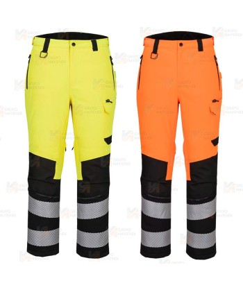 Pantalón de alta visibilidad con membrana impermeable para frio intenso