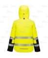 Parka con forro de alta visibilidad con membrana impermeable para frio intenso