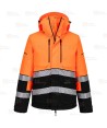 Parka con forro de alta visibilidad con membrana impermeable para frio intenso