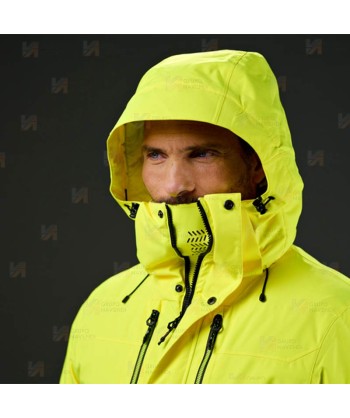 Parka con forro de alta visibilidad con membrana impermeable para frio intenso