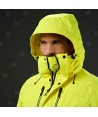 Parka con forro de alta visibilidad con membrana impermeable para frio intenso