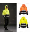 Parka con forro de alta visibilidad con membrana impermeable para frio intenso