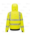 Cazadora piloto bicolor alta visibilidad, impermeable y transpirable