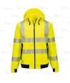 Cazadora piloto bicolor alta visibilidad, impermeable y transpirable