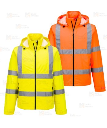 Chubasquero impermeable y transpirable de alta visibilidad