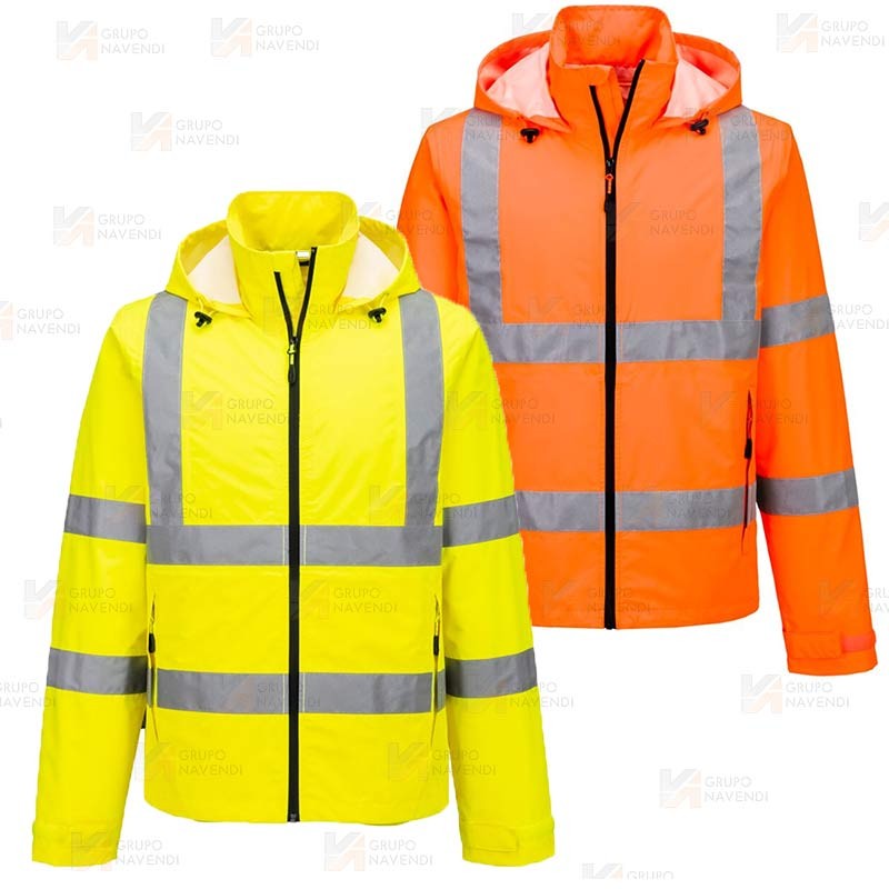 Chubasquero impermeable y transpirable de alta visibilidad