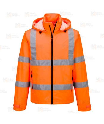 Chubasquero impermeable y transpirable de alta visibilidad