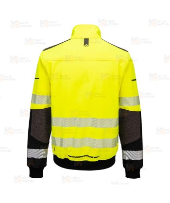 Cazadora Softshell  de alta visibilidad con membrana impermeable