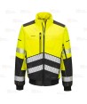 Cazadora Softshell  de alta visibilidad con membrana impermeable