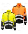 Cazadora Softshell  de alta visibilidad con membrana impermeable
