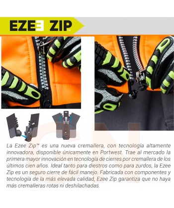 Cazadora de alta visibilidad con capucha