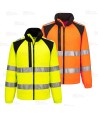Cazadora polar, bicolor, con tejido ecológico en alta visibilidad