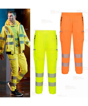 Pantalón Jogger de alta visibilidad con tejido elástico