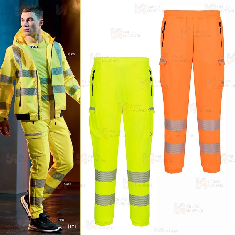 Pantalón Jogger de alta visibilidad con tejido elástico