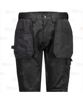 Pantalón, bicolor con tejido ecológico y bolsillos desmontables en alta visibilidad