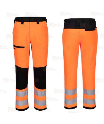 Pantalón ajustado, bicolor, ecológico en alta visibilidad