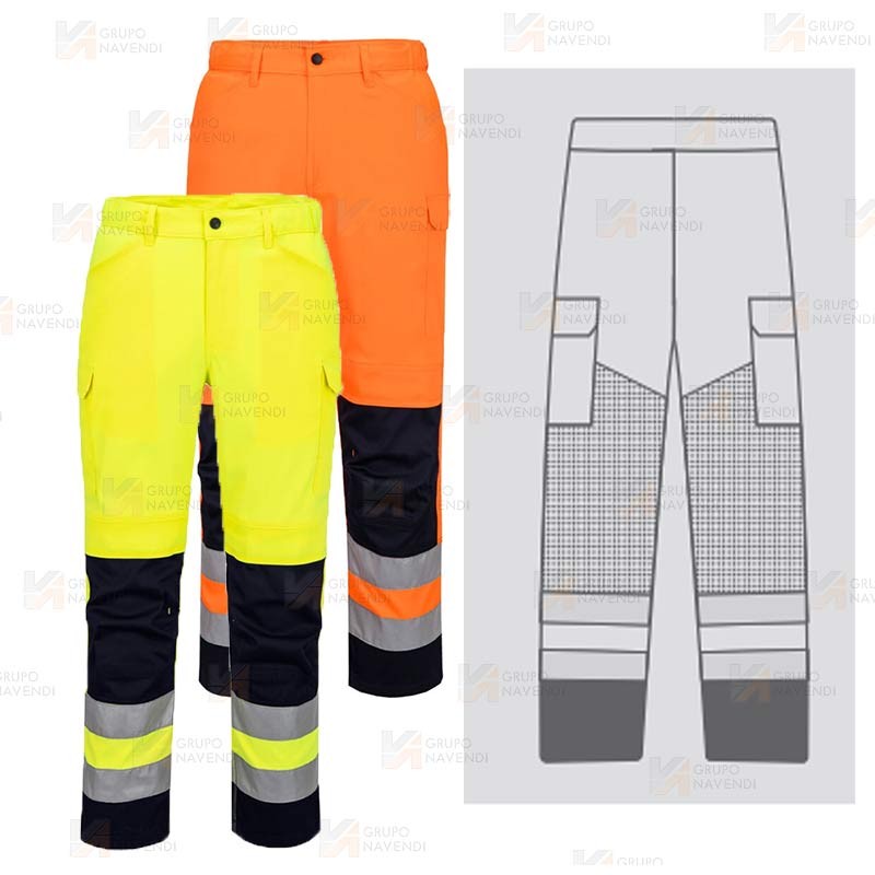 Pantalón de alta visibilidad transpirable para altas temperaturas