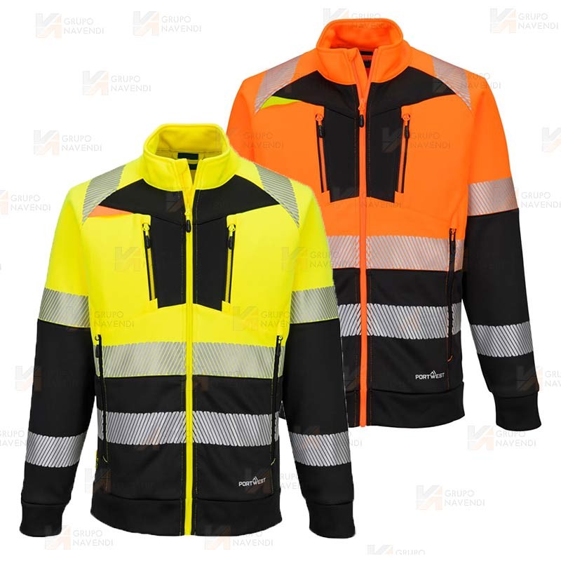 Sudadera gruesa con cremallera de alta visibilidad