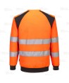 Sudadera, bicolor, con tejido ecológico en alta visibilidad