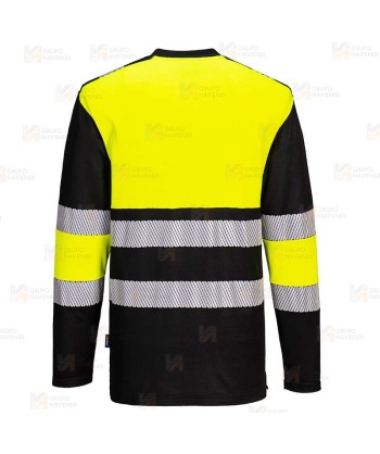 Camiseta bicolor alta visibilidad de manga larga