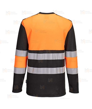 Camiseta bicolor alta visibilidad de manga larga