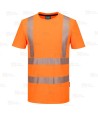 Camiseta alta visibilidad con cintas reflectantes segmentadas