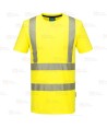 Camiseta alta visibilidad con cintas reflectantes segmentadas