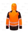 Cazadora ignífuga Modaflame de alta visibilidad, multinorma, impermeable, con forro térmico