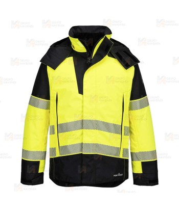 Cazadora ignífuga Modaflame de alta visibilidad, multinorma, impermeable, con forro térmico