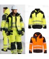 Cazadora ignífuga Modaflame de alta visibilidad, multinorma, impermeable, con forro térmico