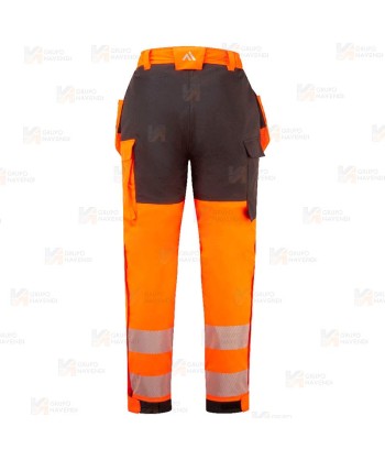 Pantalón ignífugo, con forro, impermeable, de alta visibilidad y multinorma