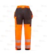 Pantalón ignífugo, con forro, impermeable, de alta visibilidad y multinorma