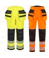 Pantalón ignífugo, con forro, impermeable, de alta visibilidad y multinorma