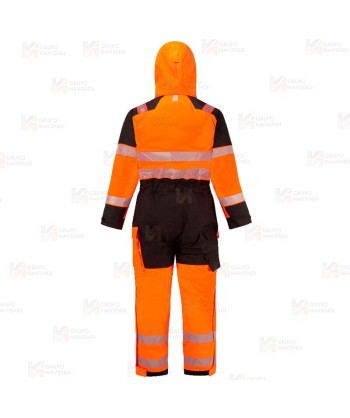 Buzo ignífugo Modaflame de alta visibilidad, multinorma, impermeable, con forro térmico