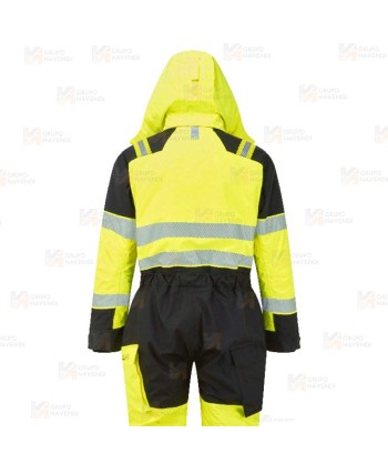 Buzo ignífugo Modaflame de alta visibilidad, multinorma, impermeable, con forro térmico