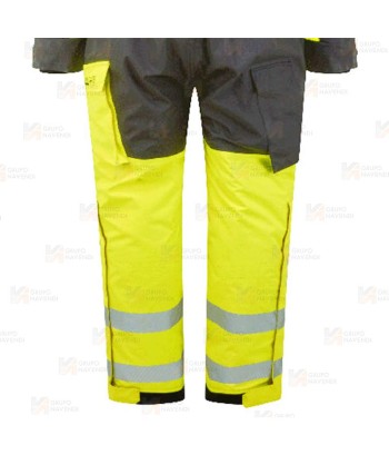 Buzo ignífugo Modaflame de alta visibilidad, multinorma, impermeable, con forro térmico